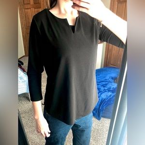 ❤️ Black Van Heusen top 3/4 sleeve office wear